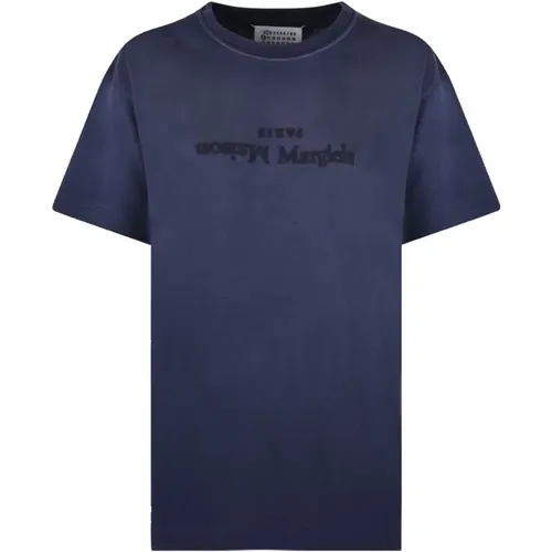 Blau T-Shirt mit einzigartigem Stil , Herren, Größe: M - Maison Margiela - Modalova