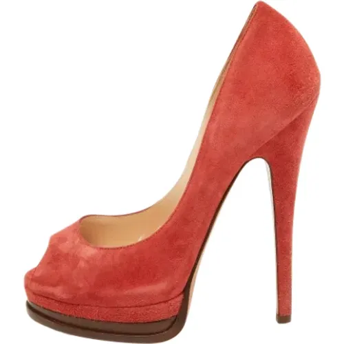 Pre-owned Pumps, female, , Size: 5 US Pre-owned Suede heels - Casadei Pre-owned - Modalova