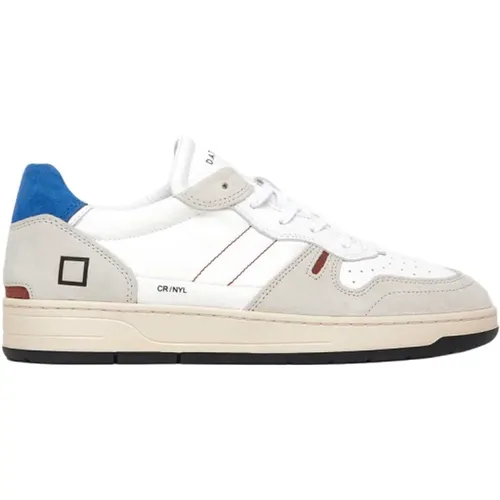 Court 2.0 White Blue Sneakers , male, Sizes: 9 UK, 7 UK, 6 UK, 11 UK, 8 UK, 10 UK - D.a.t.e. - Modalova