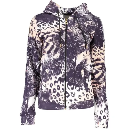 Schickes rosa Kapuzen-Sweatshirt mit Kontrastdetails - Cavalli Class - Modalova