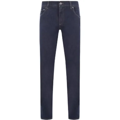 Blaue Skinny-Fit Denim Jeans , Herren, Größe: S - Dolce & Gabbana - Modalova