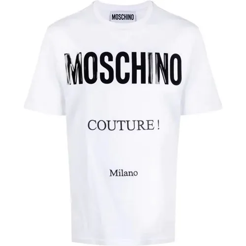 Casual Cotton T-Shirt , male, Sizes: L, M - Moschino - Modalova