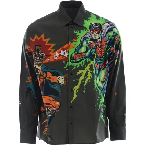 Casual Shirts, male, , Size: XL Men's Long Sleeve Shirt - Dolce & Gabbana - Modalova