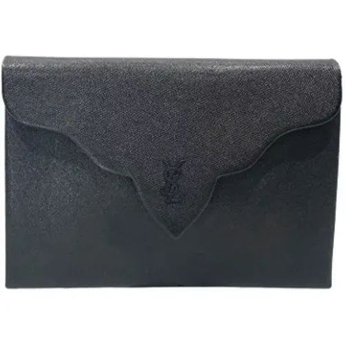 Pre-owned Clutches, female, , Size: ONE SIZE Pre-owned Leather clutches - Yves Saint Laurent Vintage - Modalova