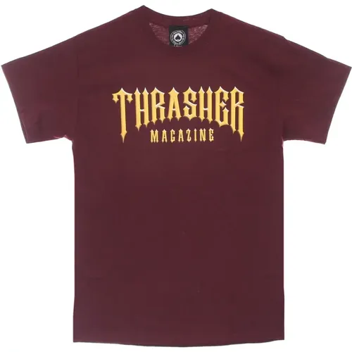 T-Shirts, unisex, , Size: M Maroon Logo Tee Short Sleeve T-shirt - Thrasher - Modalova