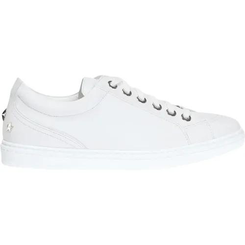 Italian Leather Sneakers with Metal Star Detail , male, Sizes: 8 UK - Jimmy Choo - Modalova