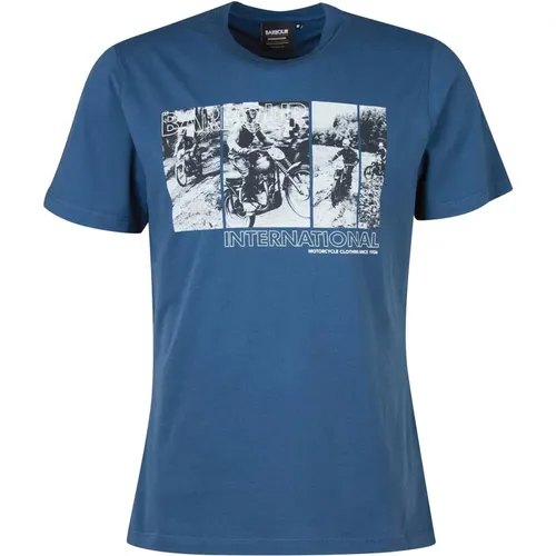 Vintage Graphic-Print T-Shirt , male, Sizes: XL, L, M, 2XL - Barbour - Modalova