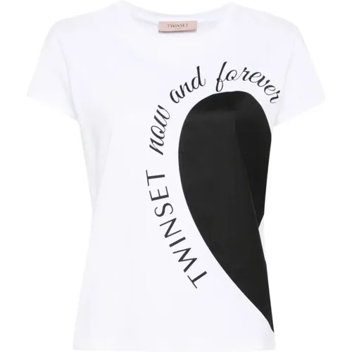 Printed T-shirt and Polos , female, Sizes: L, M, XS, 2XS, S - Twinset - Modalova