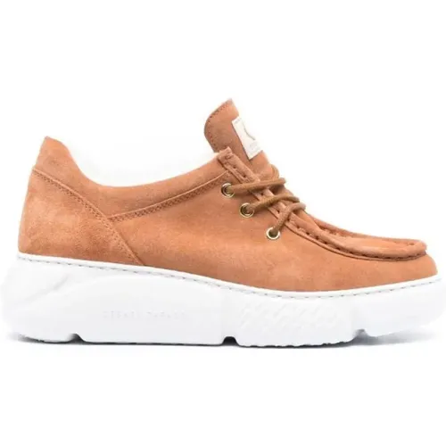 Braune Leder Stylische Sneakers für Frauen , Damen, Größe: 39 1/2 EU - Casadei - Modalova