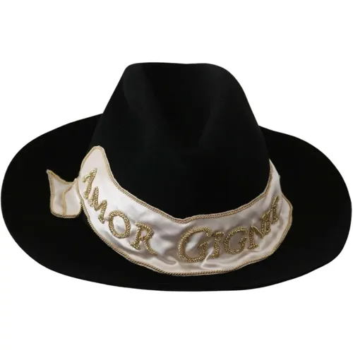 Amor Gignit Wide Brim Panama Hat - Dolce & Gabbana - Modalova