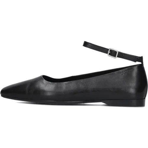 Schwarze Lederballerina Delia , Damen, Größe: 38 EU - Vagabond Shoemakers - Modalova