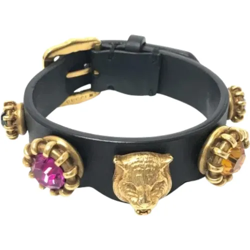 Pre-owned Jewellery, male, , Size: ONE SIZE Pre-owned Leather bracelets - Gucci Vintage - Modalova