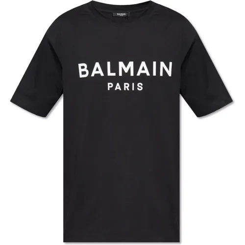 T-Shirt mit Logo , Herren, Größe: S - Balmain - Modalova