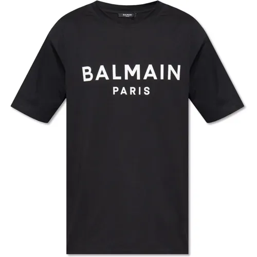 T-Shirt mit Logo , Herren, Größe: XL - Balmain - Modalova