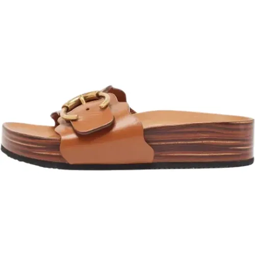 Pre-owned Leather sandals , female, Sizes: 5 UK - Chloé Pre-owned - Modalova