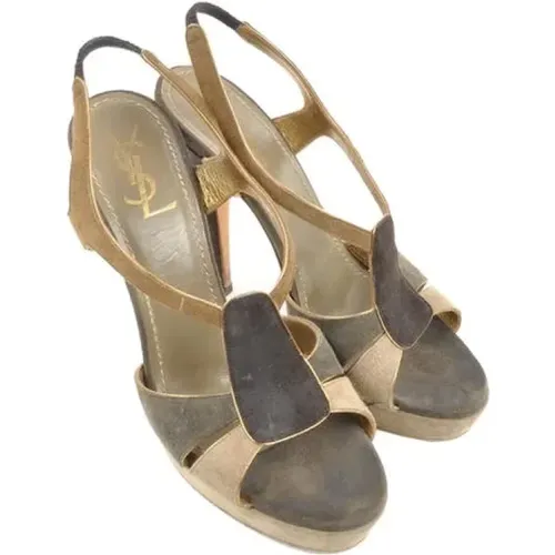 Pre-owned Suede heels , female, Sizes: 6 UK - Saint Laurent Vintage - Modalova