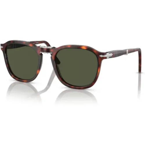 Sunglasses, unisex, , Size: ONE SIZE Classic Sunglasses with Black Lenses - Persol - Modalova