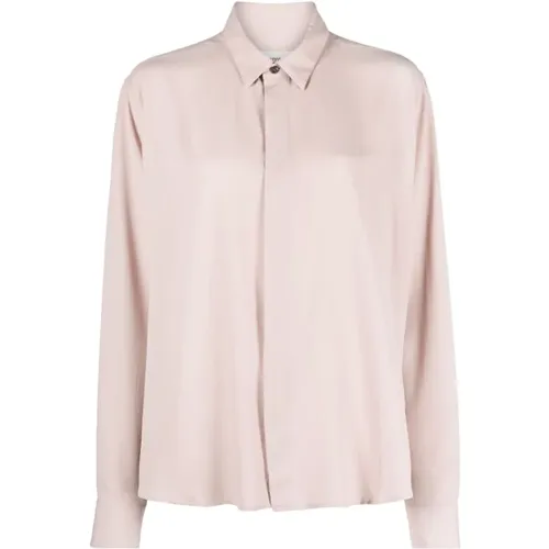 Long Sleeve Shirt with Classic Collar , female, Sizes: L - Ami Paris - Modalova