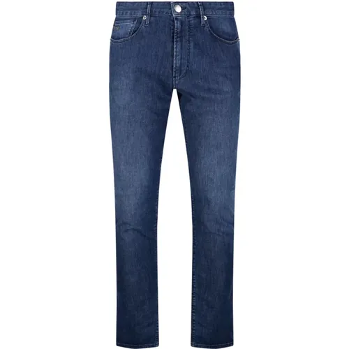 Denim Blaue Taschenhose , Herren, Größe: W32 - Emporio Armani - Modalova