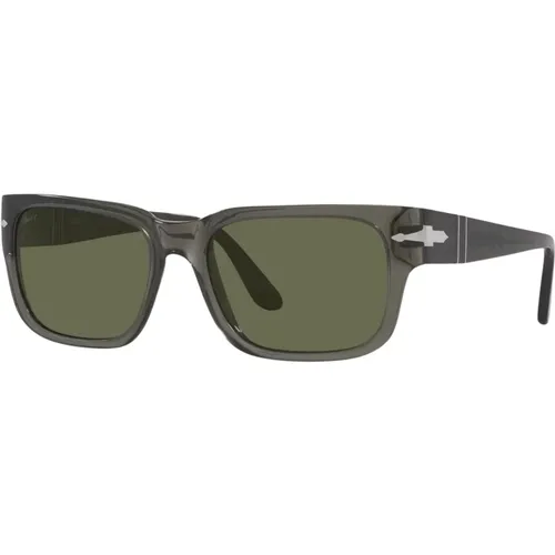 Grau/Grüne Sonnenbrille , Herren, Größe: 55 MM - Persol - Modalova