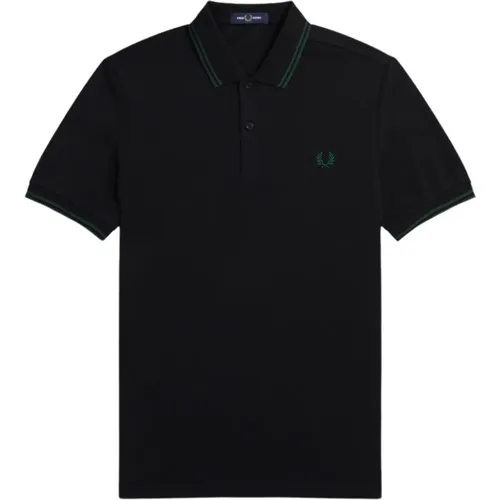 Slim Fit Twin Tipped Polo in /Ivy , male, Sizes: 3XL - Fred Perry - Modalova