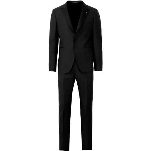 Single Breasted Suits, male, , Size: 2XL Single Breasted Tailored Suit - Tagliatore - Modalova