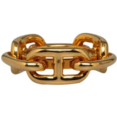 Pre-owned Accessories, female, , Size: ONE SIZE Pre-owned Gold scarf ring - Hermès Vintage - Modalova