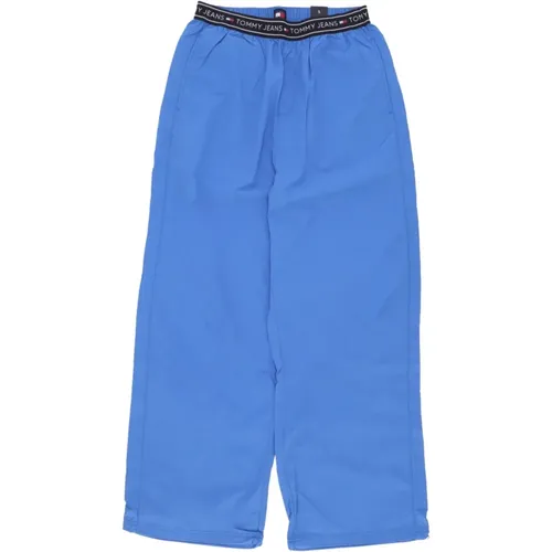 Blaue Taping Trackpant Streetwear , Damen, Größe: XS - Tommy Hilfiger - Modalova