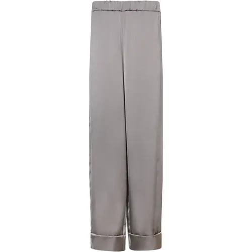 Graue Stilvolle Damen Hose , Damen, Größe: L - Blanca Vita - Modalova