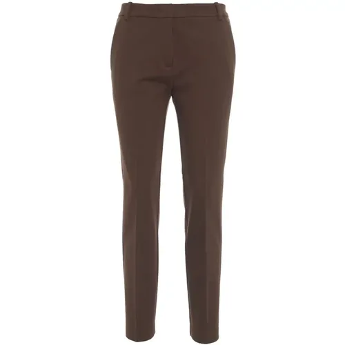 Gekürzte Chino Hose mit Hakenverschluss , Damen, Größe: XS - pinko - Modalova