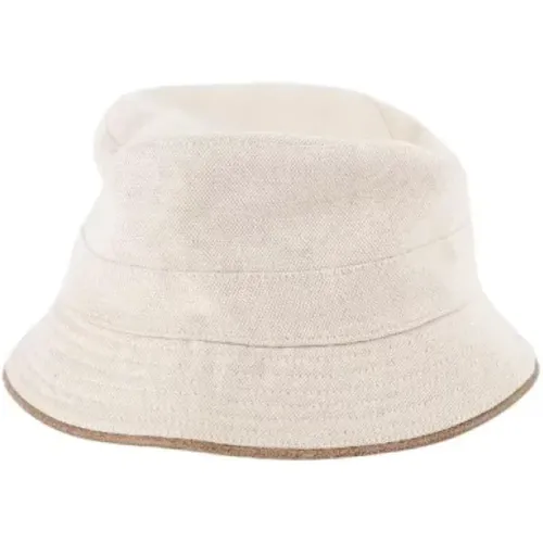 Pre-owned Accessories, male, , Size: ONE SIZE Pre-owned Linen hats - Hermès Vintage - Modalova