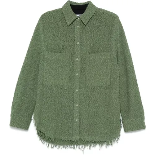 Grünes Tweed Bouclé Hemd , Damen, Größe: M - IRO - Modalova