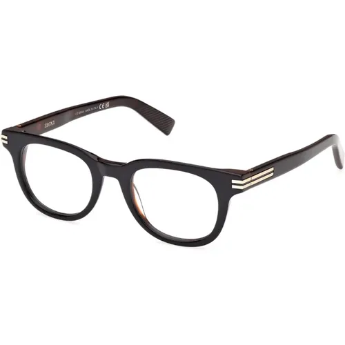 Glasses, unisex, , Size: 48 MM Stylish Eyewear Frames in Dark Havana - Ermenegildo Zegna - Modalova