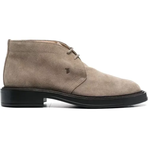 Lace-up Boots, male, , Size: 8 US Suede Desert Boot - TOD'S - Modalova