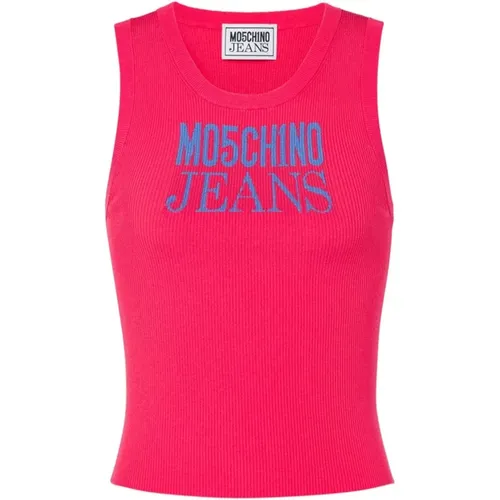 Rosa Top für Frauen , Damen, Größe: M - Moschino - Modalova