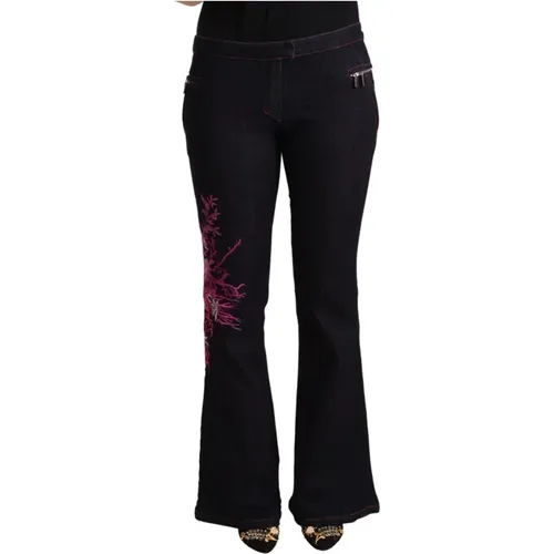 Schwarze Ausgestellte Taille Jeans , Damen, Größe: L - Exte - Modalova