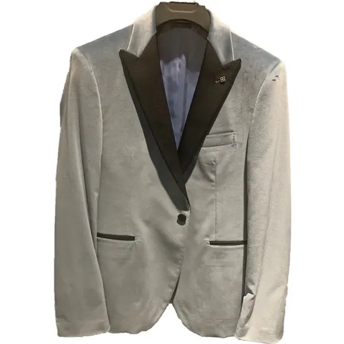 Velvet Smoking Jacket - Elegant and Stylish Formal Blazers for Men , male, Sizes: M - Tagliatore - Modalova