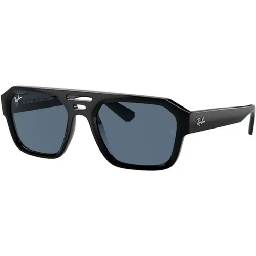Klassische Schwarze Blaue Sonnenbrille , unisex, Größe: 54 MM - Ray-Ban - Modalova