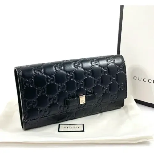 Pre-owned Wallets, female, , Size: ONE SIZE Pre-owned Leather wallets - Gucci Vintage - Modalova