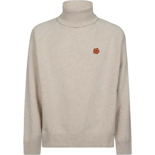 Blumiger Rollkragenpullover , Herren, Größe: L - Kenzo - Modalova