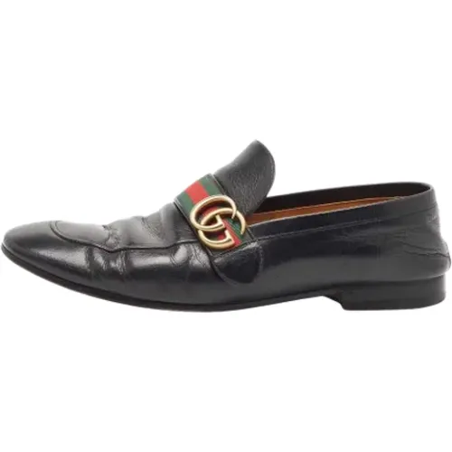 Pre-owned Leather flats , male, Sizes: 10 UK - Gucci Vintage - Modalova