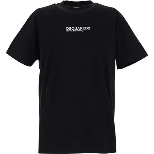 Bedrucktes T-Shirt aus Baumwolle , Herren, Größe: 2XL - Dsquared2 - Modalova