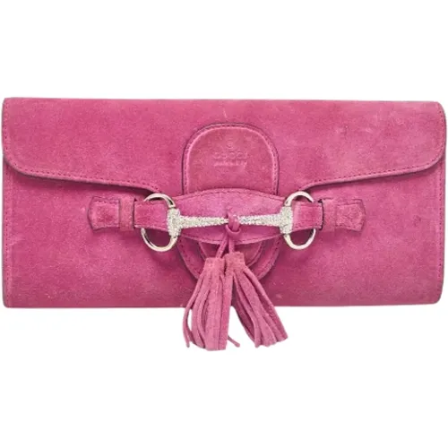 Pre-owned Suede clutches , female, Sizes: ONE SIZE - Gucci Vintage - Modalova