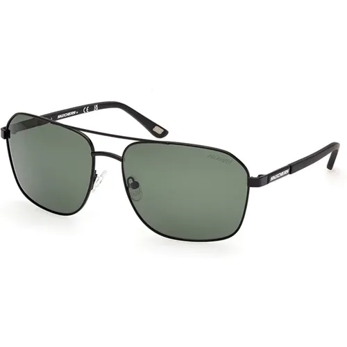 Polarisierte Grüne Sonnenbrille Se6366-02R , Herren, Größe: 65 MM - Skechers - Modalova