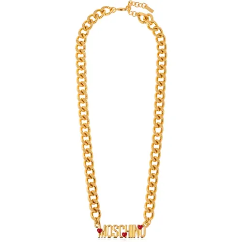 Necklaces, female, , Size: ONE SIZE Brass Necklace - Moschino - Modalova