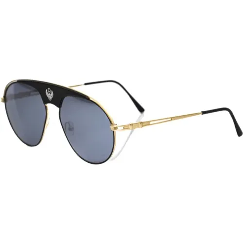 Sunglasses, male, , Size: ONE SIZE Shield Sunglasses with Metal Frame - Frankie Morello - Modalova