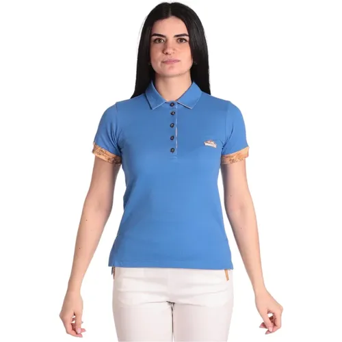 Polo Shirts, female, , Size: XS Polo 0720 Bluette Geo Classic - Alviero Martini 1a Classe - Modalova