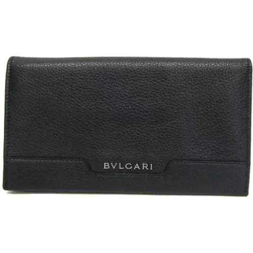 Pre-owned Wallets, male, , Size: ONE SIZE Pre-owned Leather wallets - Bvlgari Vintage - Modalova