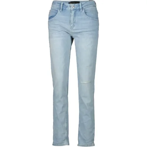 Light Straight Jeans with Subtle Rip , female, Sizes: W26, W28, W27, W30 - drykorn - Modalova