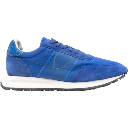 Blaue Sportlich Elegante Sneakers , Herren, Größe: 41 EU - Philippe Model - Modalova